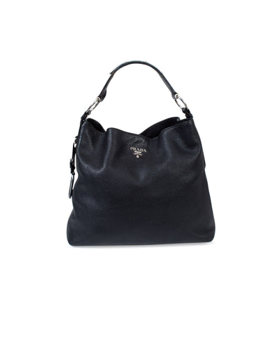 Prada Bags One Size Black Leather Shoulder Bag