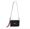 Prada Bags One Size Prada New Vela Studded Nylon Bag in Black and Red