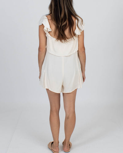 Privacy Please Clothing Small Ruffle Sleeve Romper