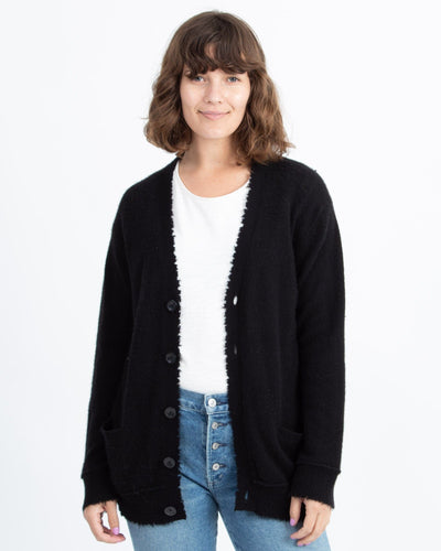 R13 Clothing XS Black Cashmere Open Cardigan