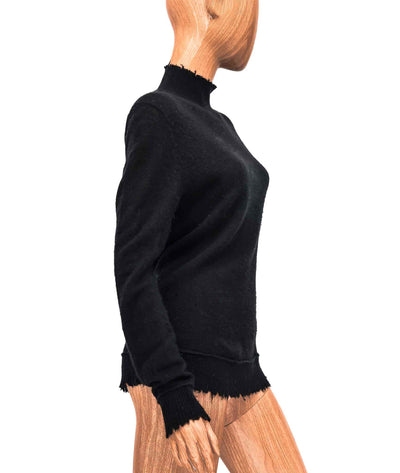R13 Clothing XS Lightweight Cashmere Top with Fray Hem Sweater