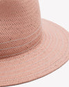 Rag & Bone Accessories Large Pink Packable Straw Fedora