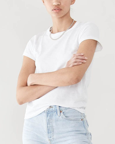 Rag & Bone Clothing Large White Slub Tee