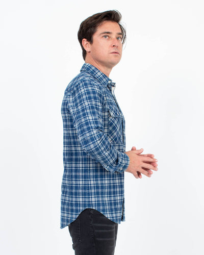 Rag & Bone Clothing Medium Plaid Chambray Button Down