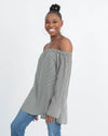 Rag & Bone Clothing Medium Striped Off-The-Shoulder Blouse