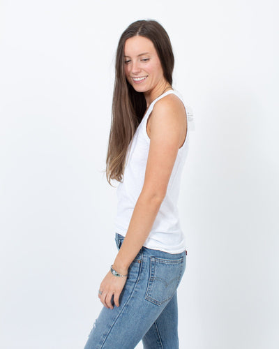 Rag & Bone Clothing Small Basic White Tank