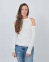 Rag & Bone Clothing Small White Open Shoulder Sweater
