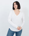 Rag & Bone Clothing Small White V-Neck Blouse