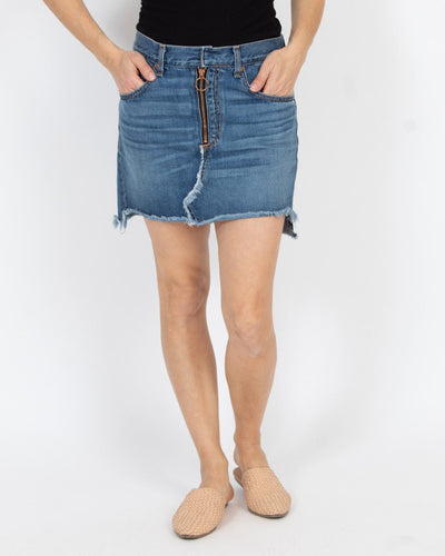Rag & Bone/ JEAN Clothing Medium | US 27 Zip Denim Skirt