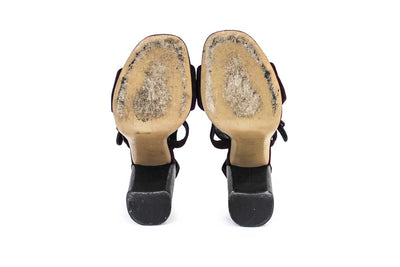 Rag & Bone Shoes Medium | US 9.5 I IT 39.5 Burgundy Suede Block Heel Sandals