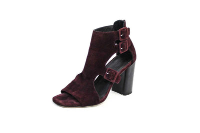 Rag & Bone Shoes Medium | US 9.5 I IT 39.5 Burgundy Suede Block Heel Sandals