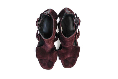 Rag & Bone Shoes Medium | US 9.5 I IT 39.5 Burgundy Suede Block Heel Sandals