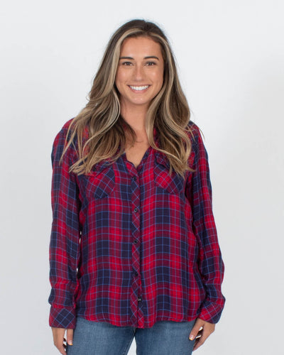 Rails Clothing Large Plaid Button Down Blouse