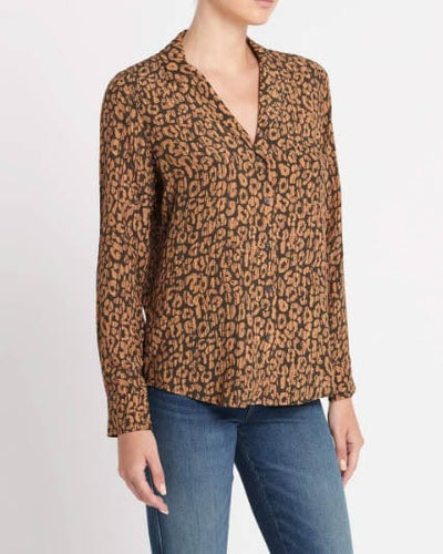 Rails Clothing Medium "Rebel" Top in Batik Cheetah Print