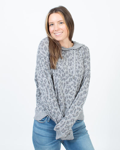 Rails Clothing Small Leopard Print Pullover Hoodie Sweatshirt