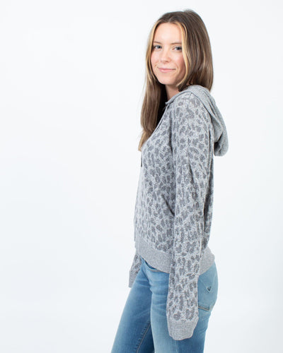 Rails Clothing Small Leopard Print Pullover Hoodie Sweatshirt