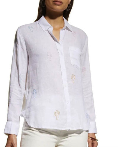 Rails Clothing XS "Charli Embroidered Cactus" Shirt
