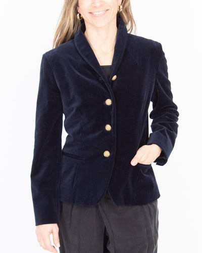 Ralph Lauren Clothing Medium | 6 Navy Velvet Blazer