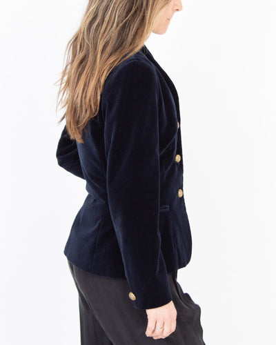 Ralph Lauren Clothing Medium | 6 Navy Velvet Blazer