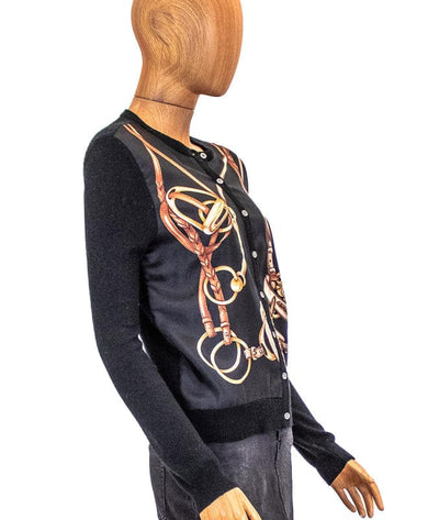 Ralph Lauren Clothing Medium Silk Panel Cardigan