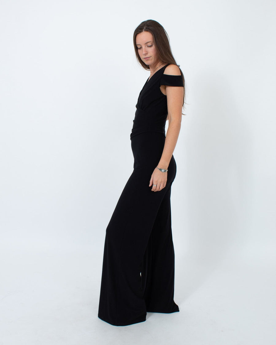 Ralph Lauren Clothing Small | US 4 Black V-neck Jumpsuit