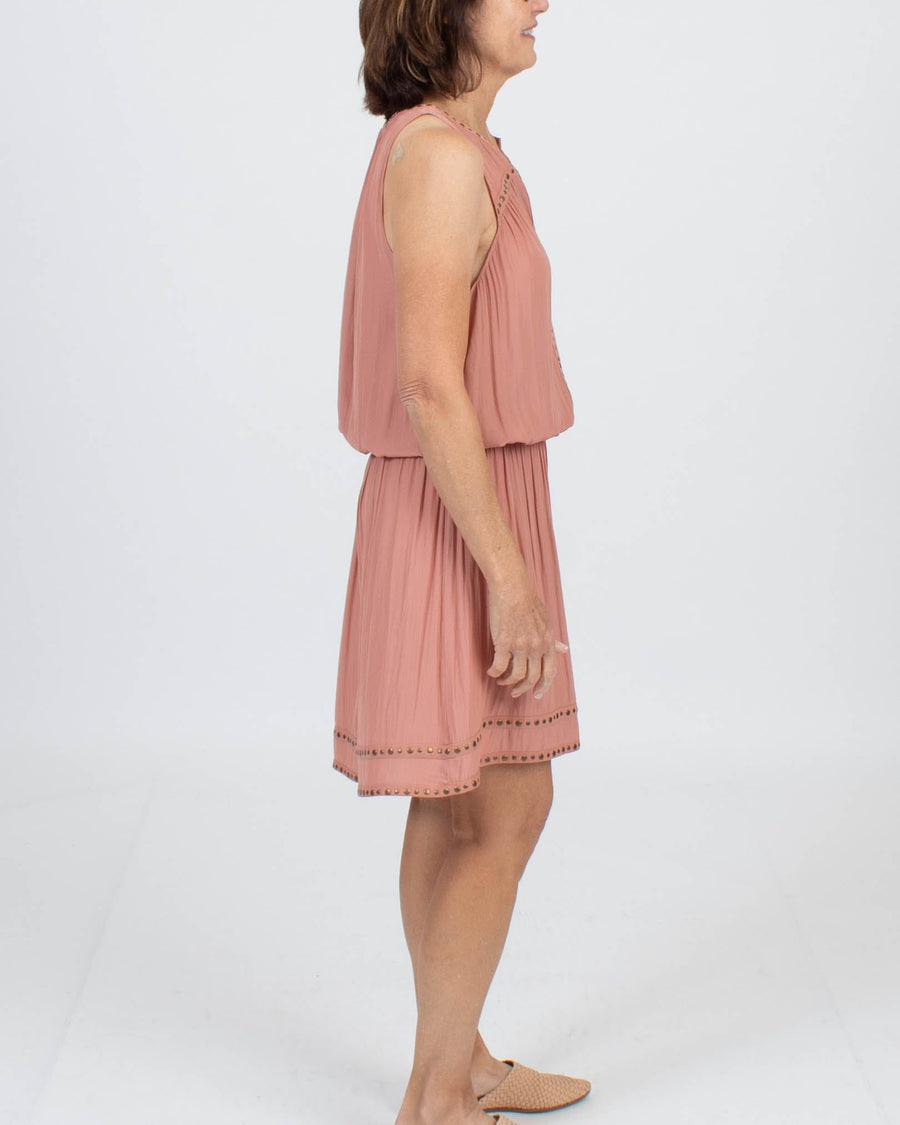 Ramy Brook Clothing Large "Brittney" Studded Silk Dress