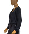 Ramy Brook Clothing XS Black Blouse with Tassel Accent