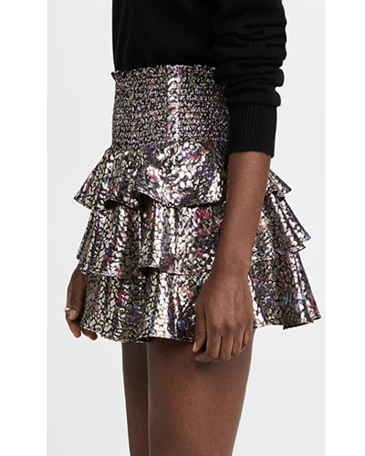 Ramy Brook Clothing XXS Printed Augusta Skirt in Black