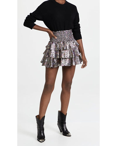 Ramy Brook Clothing XXS Printed Augusta Skirt in Black