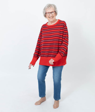 Raquel Allegra Clothing Large Striped Cashmere Sweater