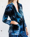 Raquel Allegra Clothing Large Velvet Tie Dye Blazer