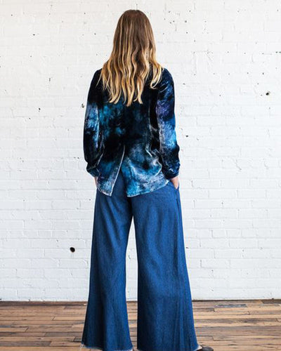 Raquel Allegra Clothing Large Velvet Tie Dye Blazer
