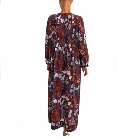 Raquel Allegra Clothing Medium Printed Maxi Dress with Slip