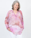 Raquel Allegra Clothing Medium Sheer Tie Dye Blouse