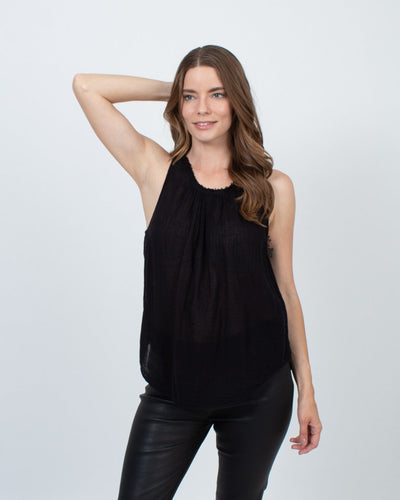 Raquel Allegra Clothing Medium Sleeveless Swooping Hemline Tank