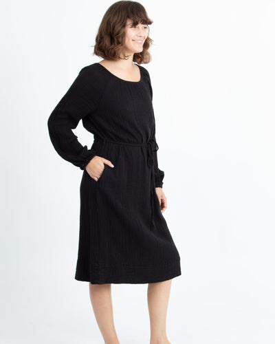 Raquel Allegra Clothing Small Black Long Sleeve Dress