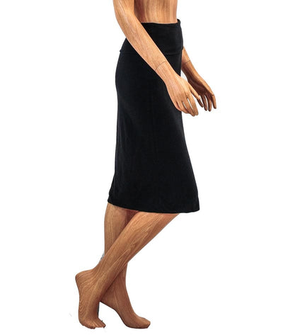 Raquel Allegra Clothing Small Casual Black Knee Length Skirt