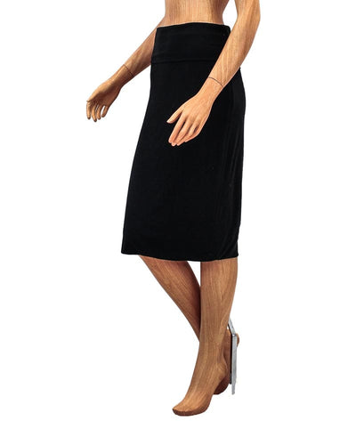Raquel Allegra Clothing Small Casual Black Knee Length Skirt