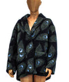 Raquel Allegra Clothing Small Printed Front Pocket Peacoat