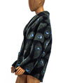 Raquel Allegra Clothing Small Printed Front Pocket Peacoat