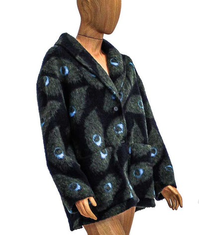 Raquel Allegra Clothing Small Printed Front Pocket Peacoat