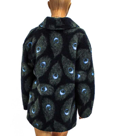 Raquel Allegra Clothing Small Printed Front Pocket Peacoat