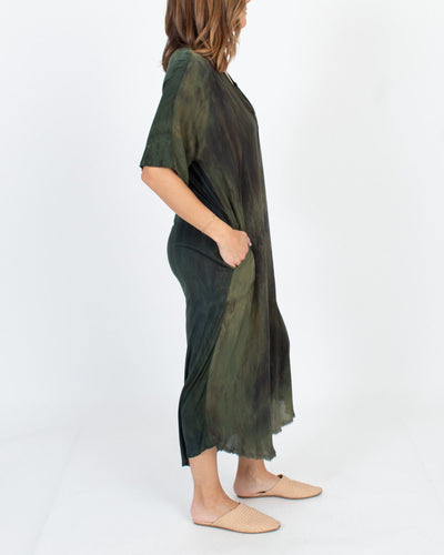Raquel Allegra Clothing Small Printed Silk Dress