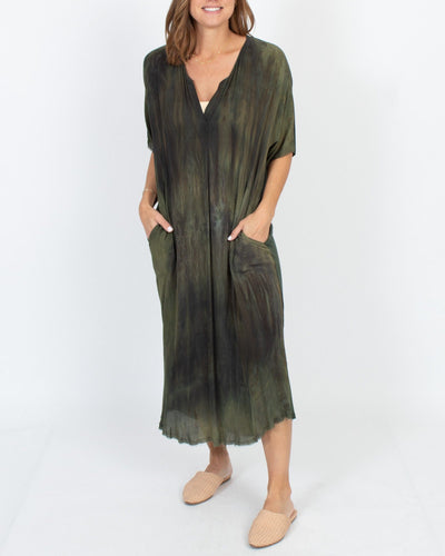 Raquel Allegra Clothing Small Printed Silk Dress