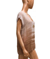 Raquel Allegra Clothing Small Silk Semi-Sheer Scoop Neck Top