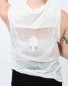 Raquel Allegra Clothing Small Sleeveless Textured Tee