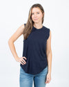 Raquel Allegra Clothing Small Sleeveless Textured Tee