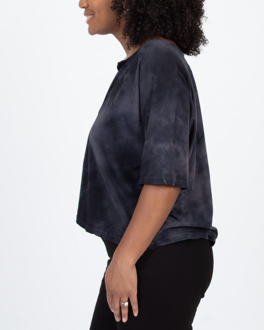Raquel Allegra Clothing XS | 0 V Neck Short Sleeve Shirt