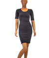 Raquel Allegra Clothing XS Black Bodycon Midi Dress