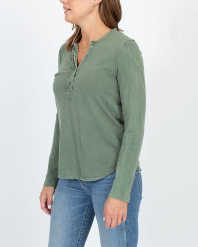 Raquel Allegra Clothing XS Green Long Sleeved Tee